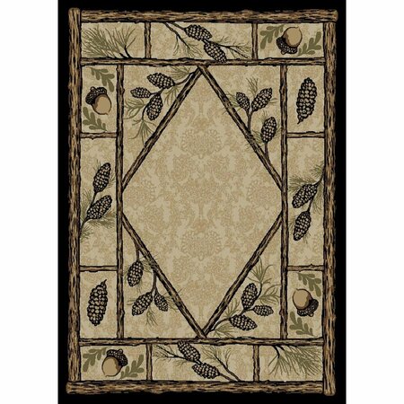 SLEEP EZ 5 ft. 3 in. x 7 ft. 3 in. American Destination Brasstown Bald Area Rug, Multi Color SL2621693